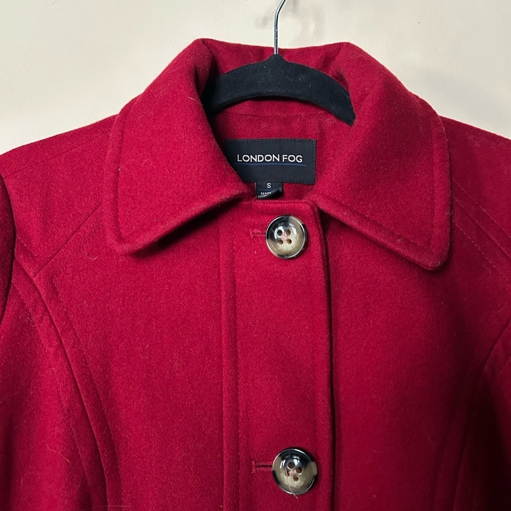 London Fog wool blend Red Women's Coat S - Picture 6 of 9